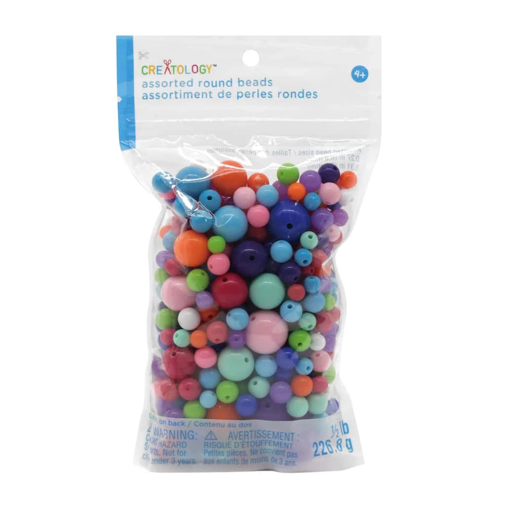 Buy โ 1/2lb. Round Plastic Bead Mix by Creatology™ ๐ 5 Buy โ 1/2lb. Round Plastic Bead Mix by Creatology™ ๐ - Image 3