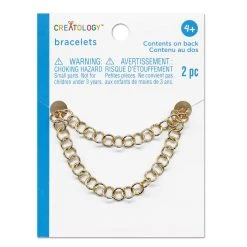 Flash Sale ⭐ 12 Packs: 2 ct. (24 total) Gold Chain Bracelets by Creatology™ 🔥 -Cheap Creatology Store 10684833 1