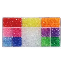 Cheap Creatology Store 7 Budget ❤️ 9 Packs: 610 ct. (5,490 total) Multicolor Faceted Plastic Beads by Creatology™, 9mm x 9.5mm 🧨