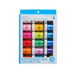 Best deal 🥰 Metallic 18 Color Acrylic Paint Set by Creatology™ 👏 -Cheap Creatology Store 10685090 1