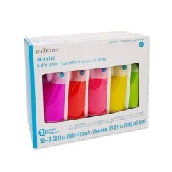 Buy 🥰 Bright Glitter 10 Color Acrylic Paint Pouch Set by Creatology™ ⭐ -Cheap Creatology Store 10685103 6