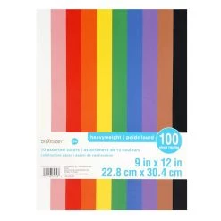 New 🔥 Rainbow 9" x 12" Construction Paper by Creatology™, 100 Sheets 🎁 -Cheap Creatology Store 10685137 1