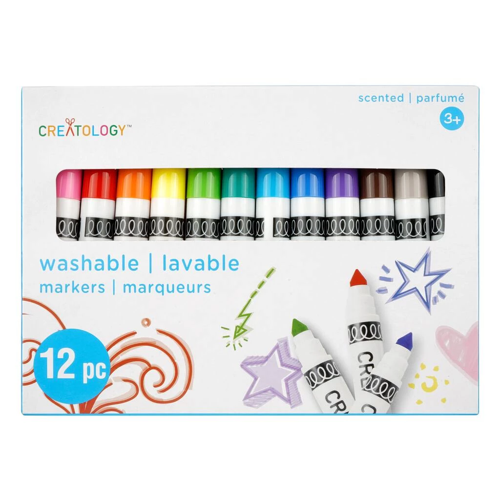 Buy ❤️ 12 Color Broad Line Scented Washable Marker Set by Creatology™ 😉 5 Buy ❤️ 12 Color Broad Line Scented Washable Marker Set by Creatology™ 😉 - Image 3