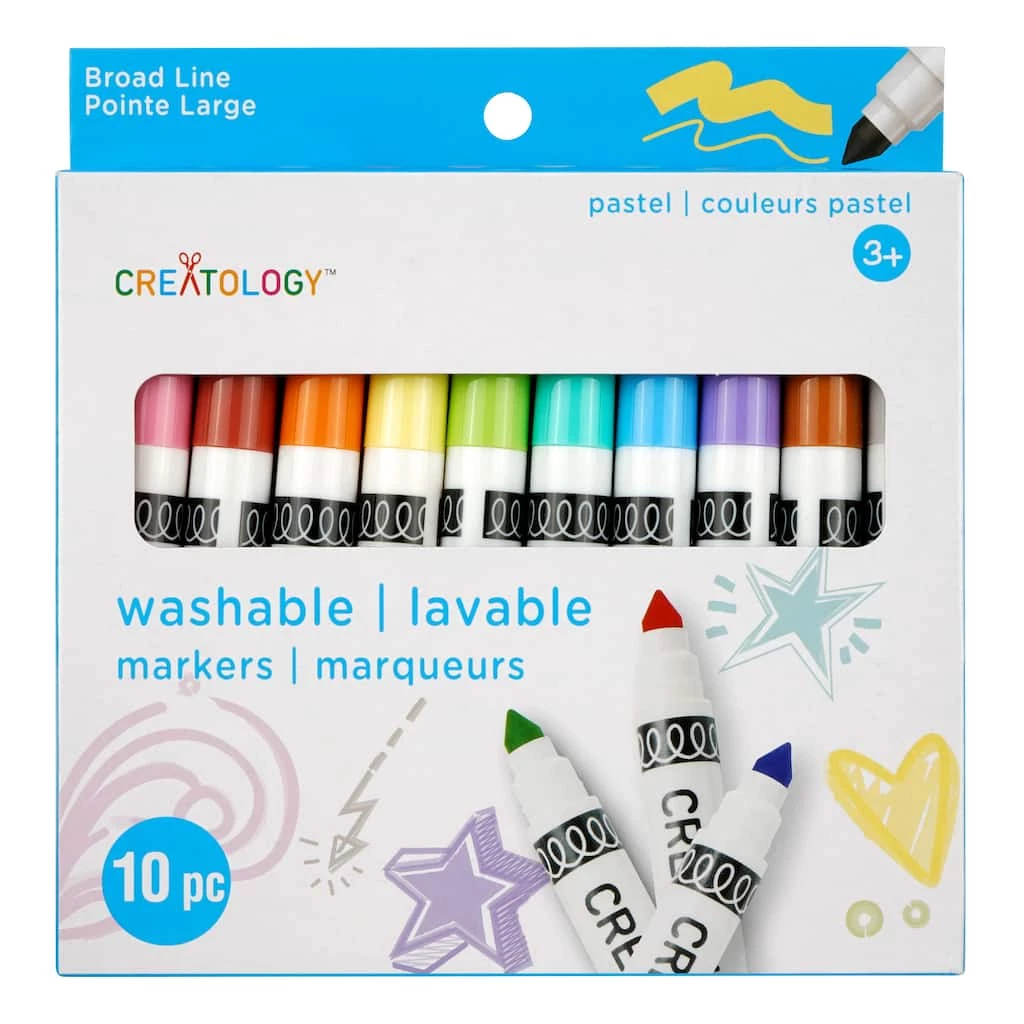 Cheapest 👏 10 Color Pastel Broad Line Washable Marker Set by Creatology™ 🛒 5 Cheapest 👏 10 Color Pastel Broad Line Washable Marker Set by Creatology™ 🛒 - Image 3