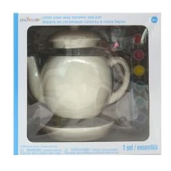 Coupon 🤩 6 Pack: Ceramic Tea Pot Craft Kit by Creatology™ 🎁 -Cheap Creatology Store 10689620 4 1