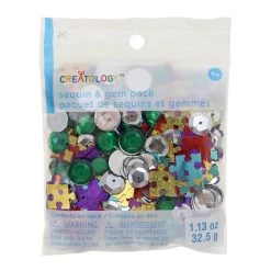 Hot Sale 👍 12 Pack: Primary Sequin & Gem Pack by Creatology™ ✔️