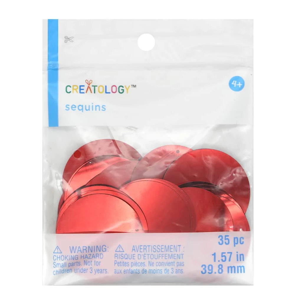Discount 👍 Jumbo Red Sequins, 35ct. by Creatology™ 🤩 3 Discount 👍 Jumbo Red Sequins, 35ct. by Creatology™ 🤩
