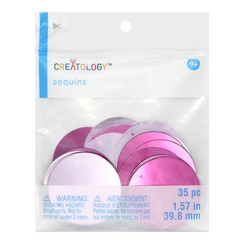 Promo ✔️ 12 Packs: 35 ct. (420 total) Jumbo Light & Dark Pink Sequins by Creatology™ 🛒 3 Promo ✔️ 12 Packs: 35 ct. (420 total) Jumbo Light & Dark Pink Sequins by Creatology™ 🛒