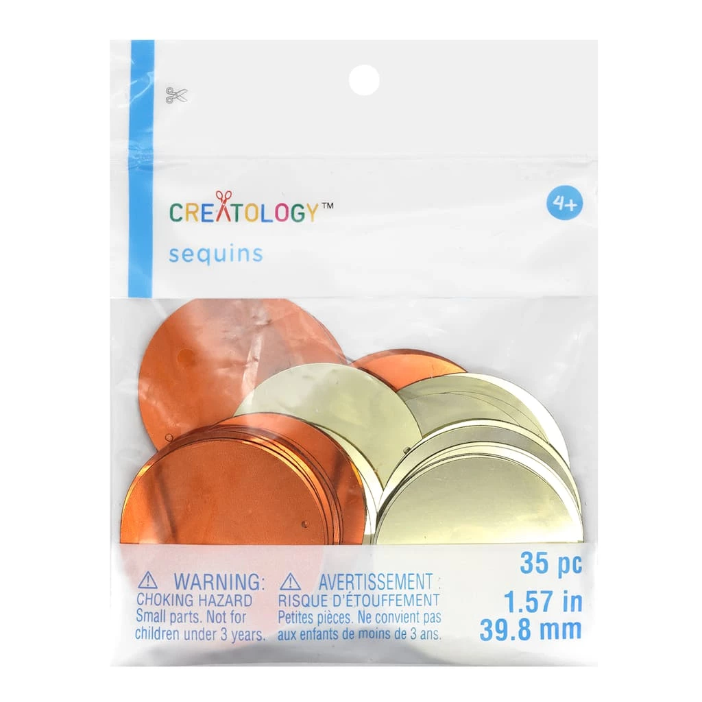 New ๐ฏ Jumbo Orange & Yellow Sequins, 35ct. by Creatology™ ๐ 3 New ๐ฏ Jumbo Orange & Yellow Sequins, 35ct. by Creatology™ ๐