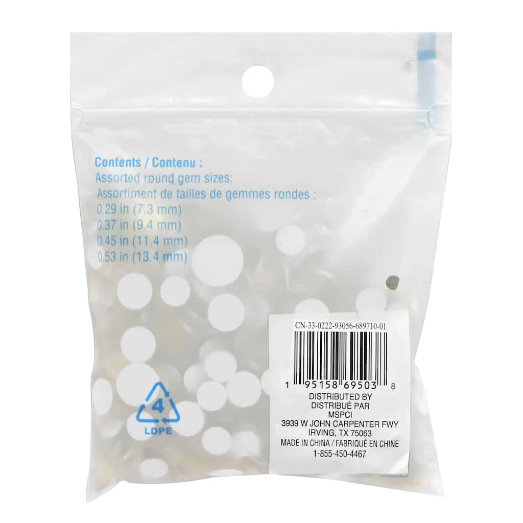 Wholesale 🎁 12 Pack: Gold Round Mix Gems by Creatology™ 🎁 5 Wholesale 🎁 12 Pack: Gold Round Mix Gems by Creatology™ 🎁 - Image 3