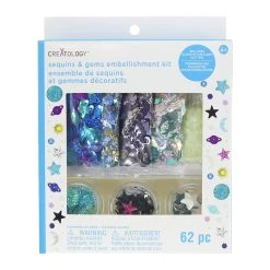 Hot Sale 😍 Space Themed Sequin & Gem Embellishment Pack by Creatology™ ✔️
