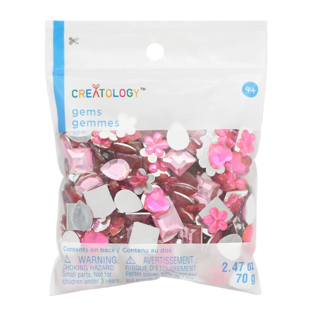 Budget โจ 12 Pack: Dark & Light Pink Shapes Mix Gems by Creatology™ ๐ 4 Budget โจ 12 Pack: Dark & Light Pink Shapes Mix Gems by Creatology™ ๐ - Image 2