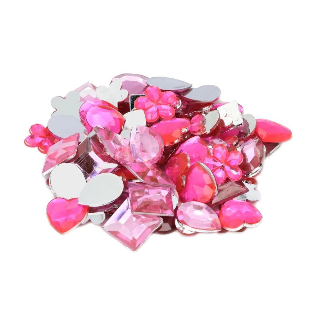 Budget โจ 12 Pack: Dark & Light Pink Shapes Mix Gems by Creatology™ ๐ 3 Budget โจ 12 Pack: Dark & Light Pink Shapes Mix Gems by Creatology™ ๐