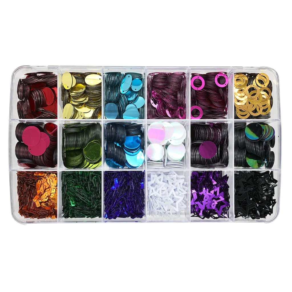 Outlet 🌟 6 Pack: Shaped Sequin Value Box by Creatology™ 😉 4 Outlet 🌟 6 Pack: Shaped Sequin Value Box by Creatology™ 😉 - Image 2
