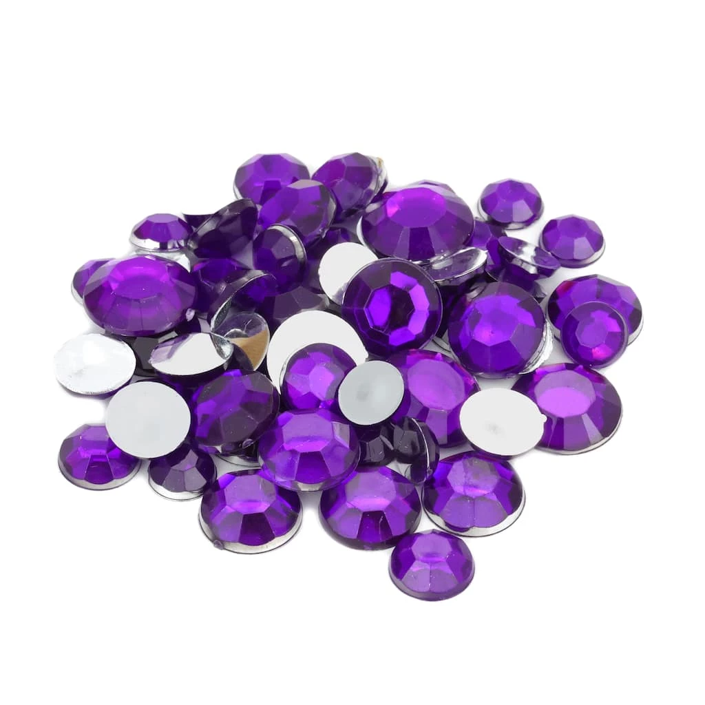 Discount ⭐ 12 Pack: Purple Round Mix Gems by Creatology™ 😀 3 Discount ⭐ 12 Pack: Purple Round Mix Gems by Creatology™ 😀