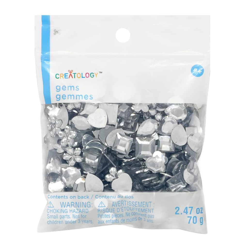 Flash Sale 👏 12 Pack: Silver Shapes Mix Gems by Creatology™ 🥰 4 Flash Sale 👏 12 Pack: Silver Shapes Mix Gems by Creatology™ 🥰 - Image 2