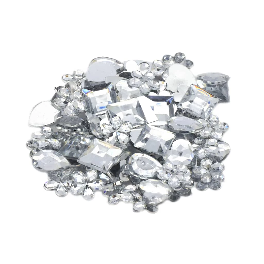 Flash Sale 👏 12 Pack: Silver Shapes Mix Gems by Creatology™ 🥰 3 Flash Sale 👏 12 Pack: Silver Shapes Mix Gems by Creatology™ 🥰
