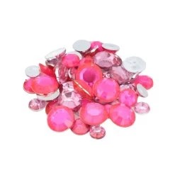Buy 🔔 12 Pack: Dark & Light Pink Round Mix Gems by Creatology™ ✨