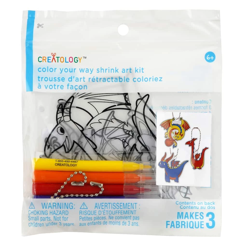 Wholesale โ 12 Pack: Color Your Way Dragon Shrink Art Kit by Creatology™ ๐ 4 Wholesale โ 12 Pack: Color Your Way Dragon Shrink Art Kit by Creatology™ ๐ - Image 2