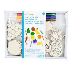 Top 10 ⭐ 12 Pack: Fruit Color Your Way Wood Play Kit by Creatology™ 🔥 -Cheap Creatology Store 10690039 1 1