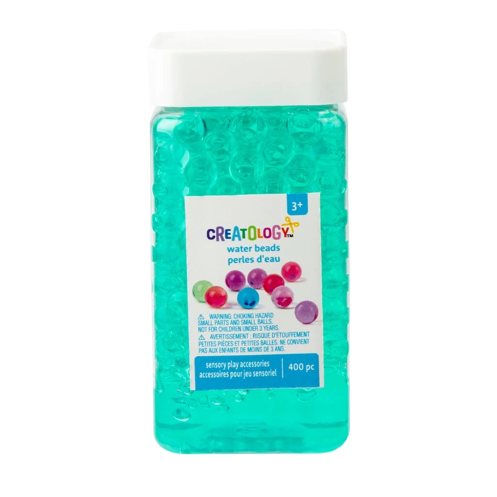 Budget 😉 12 Packs: 400 ct. (4,800 total) Sky Blue Water Beads by Creatology™ ✨ 3 Budget 😉 12 Packs: 400 ct. (4,800 total) Sky Blue Water Beads by Creatology™ ✨