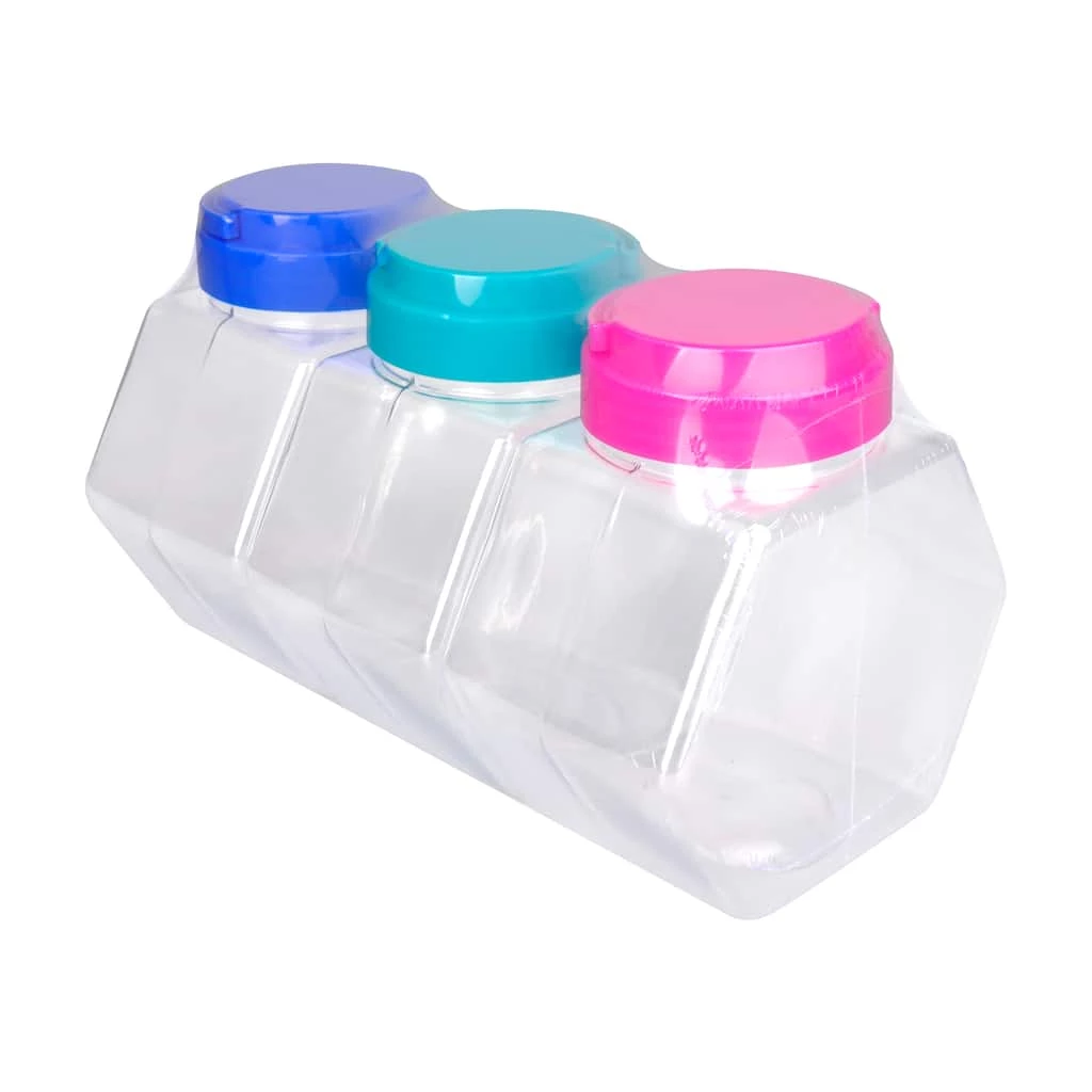 Best deal 🎉 4.5" Plastic Storage Jars, 3ct. by Creatology™ ✨ 4 Best deal 🎉 4.5" Plastic Storage Jars, 3ct. by Creatology™ ✨ - Image 2