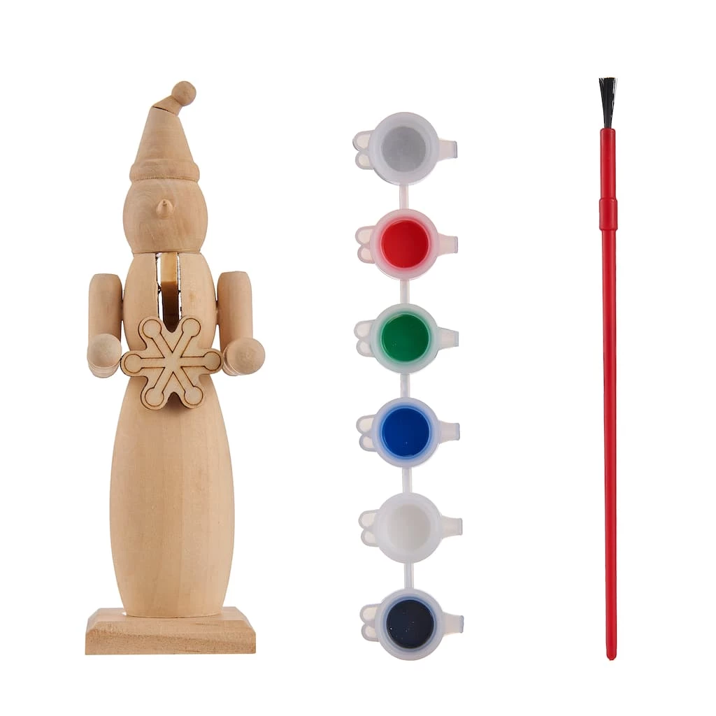 Coupon 😉 6" Wood Snowman Nutcracker Craft Painting Kit by Creatology™ 🎄 Christmas 😍 4 Coupon 😉 6" Wood Snowman Nutcracker Craft Painting Kit by Creatology™ 🎄 Christmas 😍 - Image 2