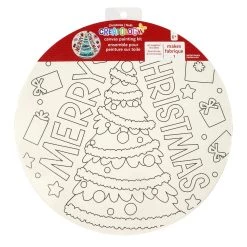 Discount 🧨 Christmas Tree Round Canvas Painting Kit by Creatology™ 🥰