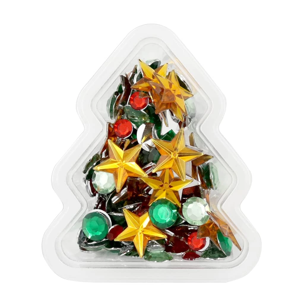Brand new 🎁 Assorted 🎄 Christmas Gems In Tree Shaped Container by Creatology™ ✨ 5 Brand new 🎁 Assorted 🎄 Christmas Gems In Tree Shaped Container by Creatology™ ✨ - Image 3
