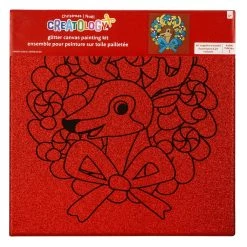 New 🔥 Red Glitter Reindeer Canvas Painting Kit by Creatology™ ❤️