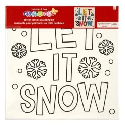 Best Pirce 💯 Let It Snow Glitter Canvas Painting Kit by Creatology™ ⭐