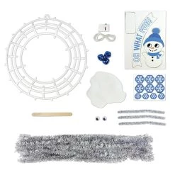 Promo 😍 Snowman Tinsel Wreath Craft Kit by Creatology™ ✨ -Cheap Creatology Store 10702429 4