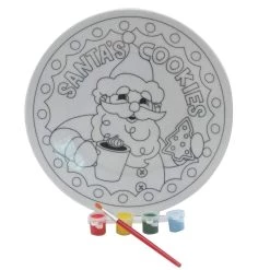 Cheap ๐ 9" Santa Color Your Own Ceramic Plate Kit by Creatology™ ๐