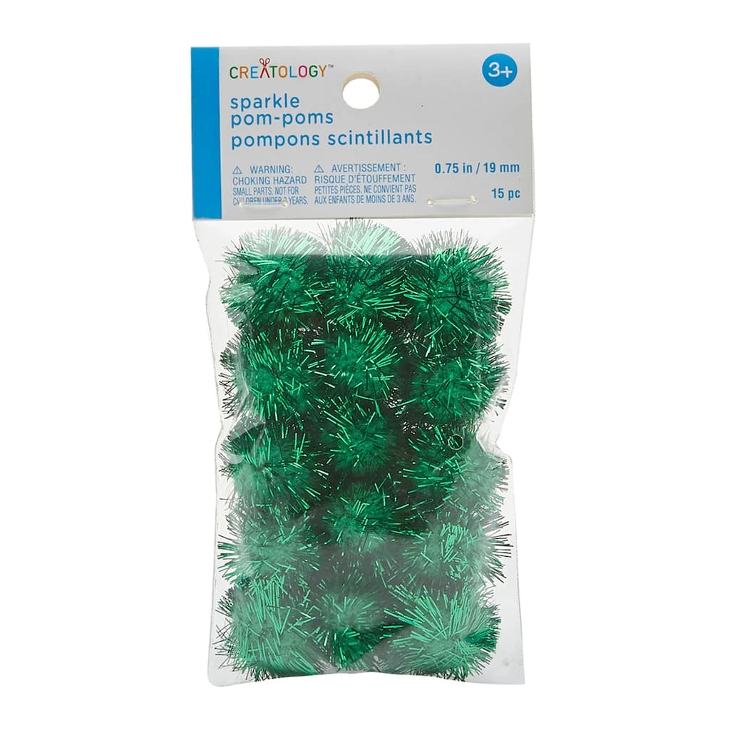 Best Sale 💯 24 Packs: 15 ct. (360 total) 3/4" Sparkle Pom Poms by Creatology™ 🌟 3 Best Sale 💯 24 Packs: 15 ct. (360 total) 3/4" Sparkle Pom Poms by Creatology™ 🌟