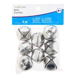 Discount ✔️ 12 Packs: 8 ct. (96 total) 30mm Silver Jingle Bells by Creatology™ 🌟
