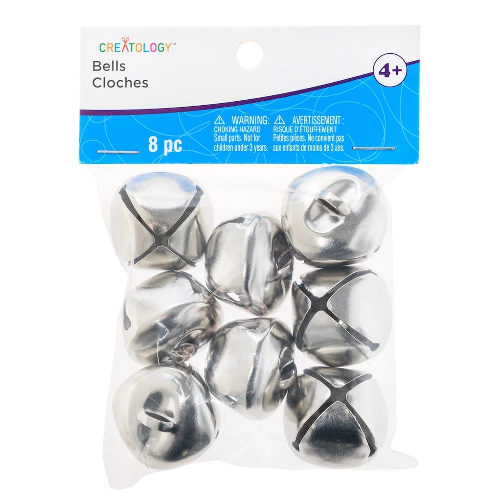 Discount โ๏ธ 12 Packs: 8 ct. (96 total) 30mm Silver Jingle Bells by Creatology™ ๐ 3 Discount โ๏ธ 12 Packs: 8 ct. (96 total) 30mm Silver Jingle Bells by Creatology™ ๐
