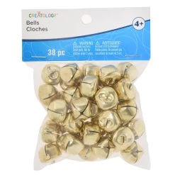 Discount 👏 12 Packs: 38 ct. (456 total) 18mm Gold Jingle Bells by Creatology™ 🔔 -Cheap Creatology Store MP044353 1