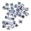 Brand new 😀 12 Packs: 340 ct. (4,080 total) Black & White Alphabet Beads by Creatology™, 5mm x 5mm ✔️ -Cheap Creatology Store MP104529 2