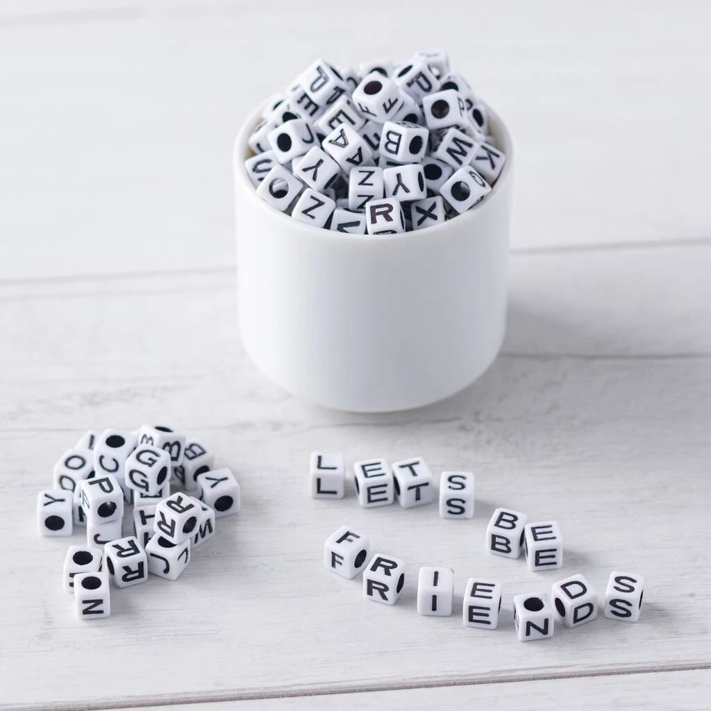 Brand new ๐ 12 Packs: 340 ct. (4,080 total) Black & White Alphabet Beads by Creatology™, 5mm x 5mm โ๏ธ 4 Brand new ๐ 12 Packs: 340 ct. (4,080 total) Black & White Alphabet Beads by Creatology™, 5mm x 5mm โ๏ธ - Image 2