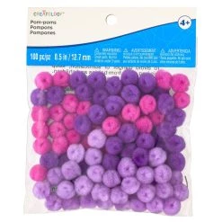 Flash Sale 💯 24 Packs: 100 ct. (2,400 total) 1/2" Mixed Purple Pom Poms By Creatology™ 🔥 7 Flash Sale 💯 24 Packs: 100 ct. (2,400 total) 1/2" Mixed Purple Pom Poms By Creatology™ 🔥 -Cheap Creatology Store MP159748 30