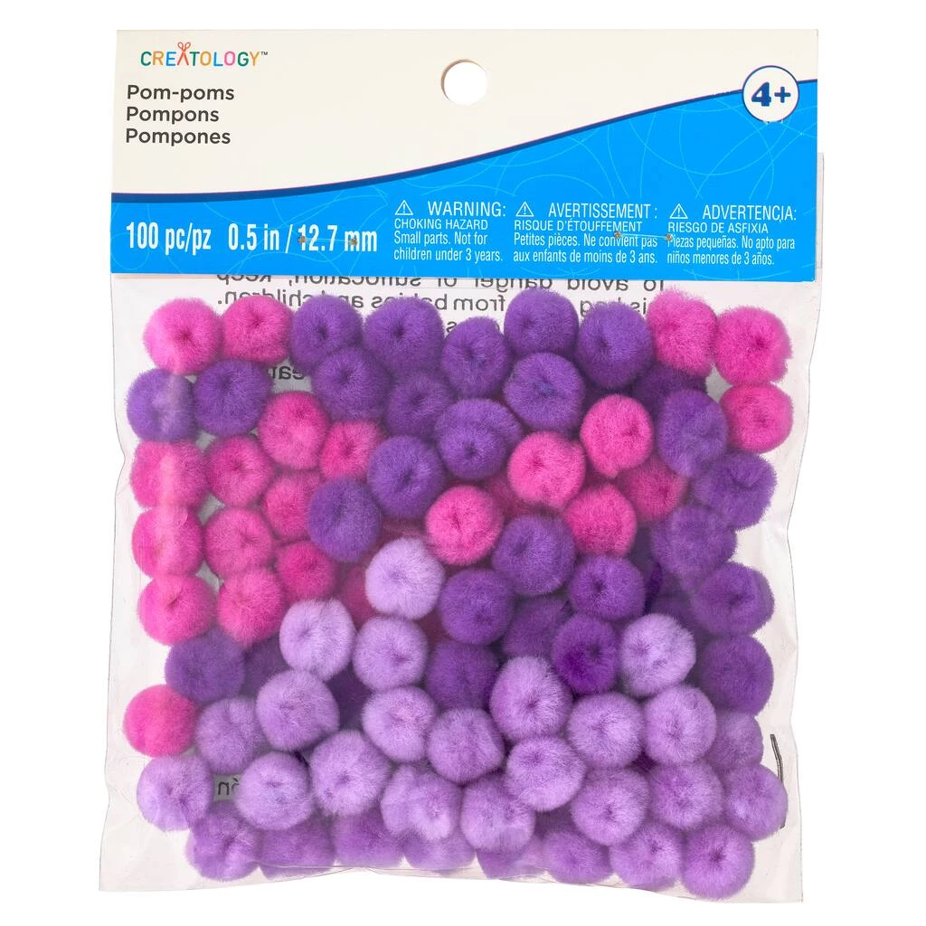 Flash Sale 💯 24 Packs: 100 ct. (2,400 total) 1/2" Mixed Purple Pom Poms By Creatology™ 🔥 5 Flash Sale 💯 24 Packs: 100 ct. (2,400 total) 1/2" Mixed Purple Pom Poms By Creatology™ 🔥 - Image 3