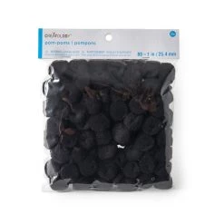 Wholesale 😉 12 Packs: 80 ct. (960 total) 1" Black Pom Poms Value Pack by Creatology™ 🛒