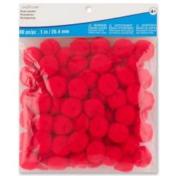 Cheapest ๐ 12 Packs: 80 ct. (960 total) 1" Red Pom Poms Value Pack by Creatology™ ๐