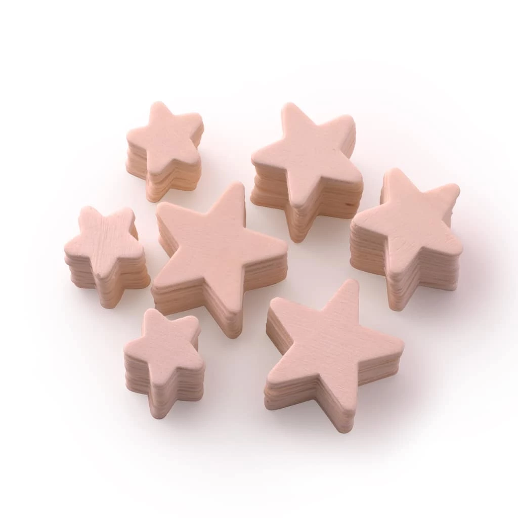 Discount 😀 12 Packs: 130 ct. (1,560 total) Wood Stars by Creatology™ 👏 6 Discount 😀 12 Packs: 130 ct. (1,560 total) Wood Stars by Creatology™ 👏 - Image 4