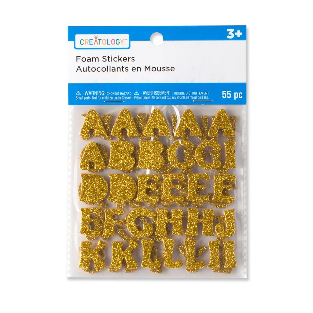 Best reviews of ❤️ 12 Packs: 55 ct. (660 total) Gold Glitter Alphabet Foam Stickers by Creatology™ ⭐ 4 Best reviews of ❤️ 12 Packs: 55 ct. (660 total) Gold Glitter Alphabet Foam Stickers by Creatology™ ⭐ - Image 2