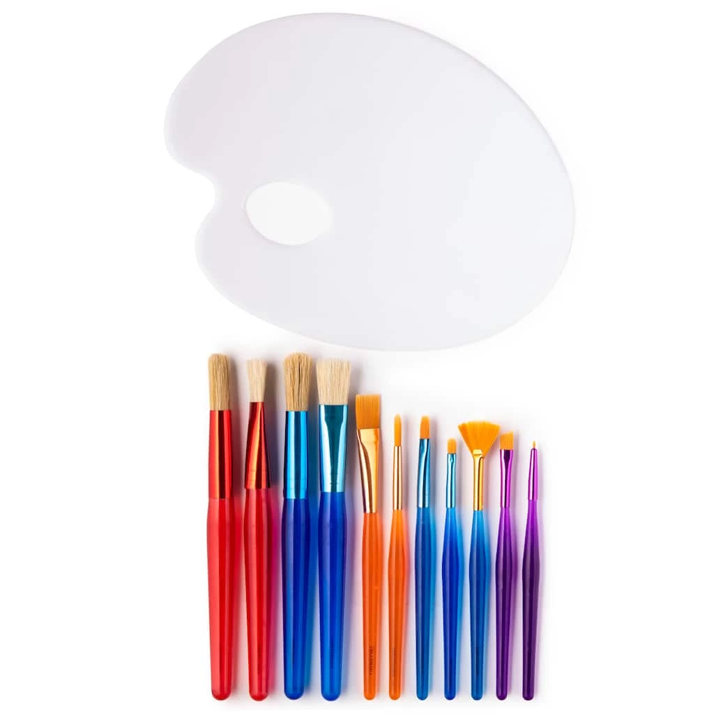 Best Sale 🥰 12 Pack: Paint Brushes with Palette Kit by Creatology® 🎁 4 Best Sale 🥰 12 Pack: Paint Brushes with Palette Kit by Creatology® 🎁 - Image 2