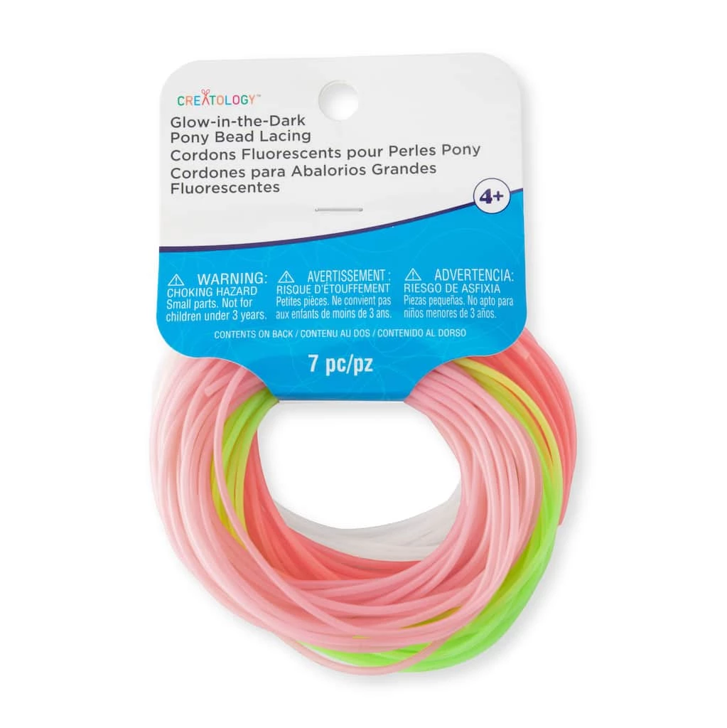 Budget ⌛ 12 Pack: Glow in the Dark Pony Bead Lacing by Creatology™ ⌛ 5 Budget ⌛ 12 Pack: Glow in the Dark Pony Bead Lacing by Creatology™ ⌛ - Image 3