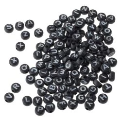Cheapest 🥰 12 Packs: 340 ct. (4,080 total) Black Circular Alphabet Beads by Creatology™, 7.5mm 🥰