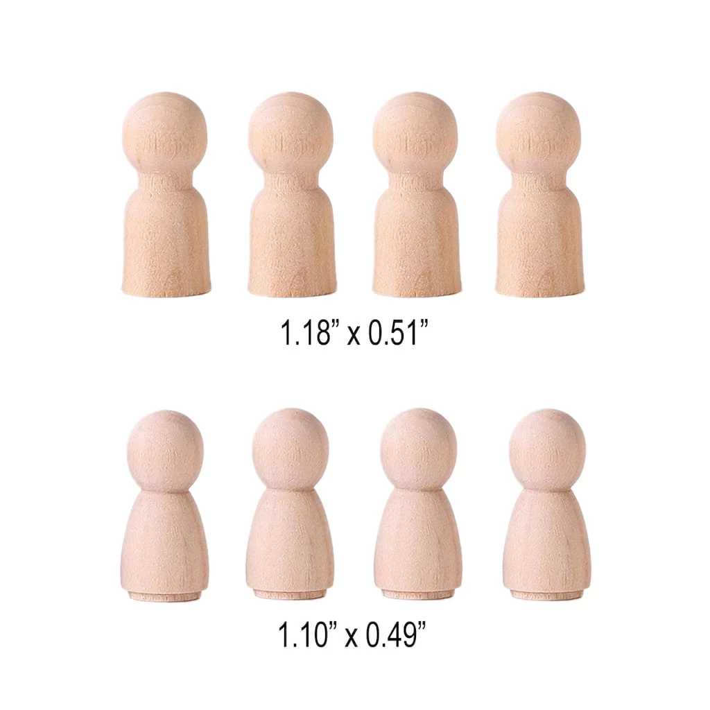 Hot Sale ⌛ 12 Packs: 8 ct. (96 total) 1" Wooden Peg People by Creatology™ 🎁 5 Hot Sale ⌛ 12 Packs: 8 ct. (96 total) 1" Wooden Peg People by Creatology™ 🎁 - Image 3