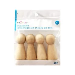 Promo 😀 12 Packs: 4 ct. (48 total) Wooden Peg People by Creatology™ 🎉